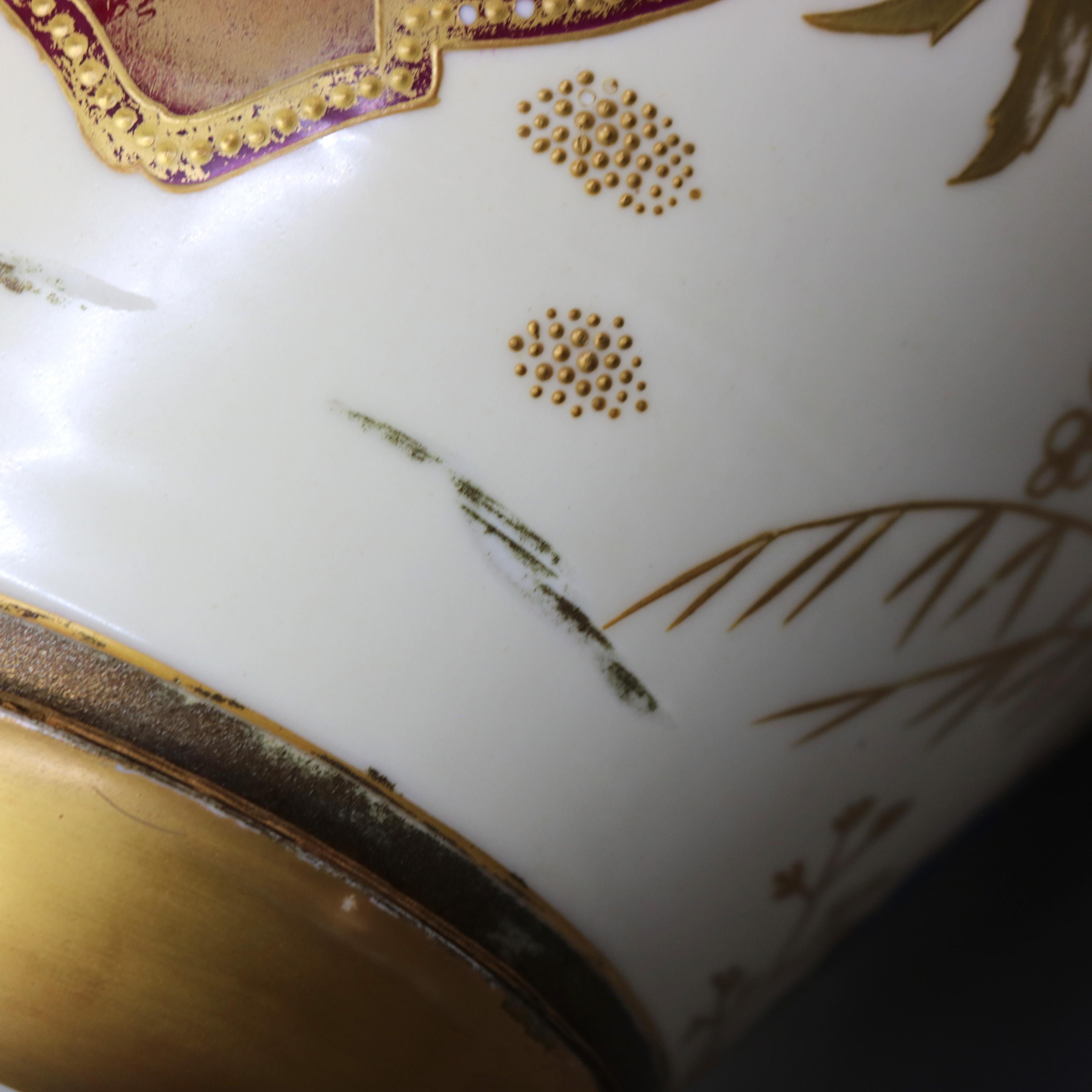 Large Antique Sevres Aesthetic Japonesque Porcelain Floor Vase “The Vatican” 11