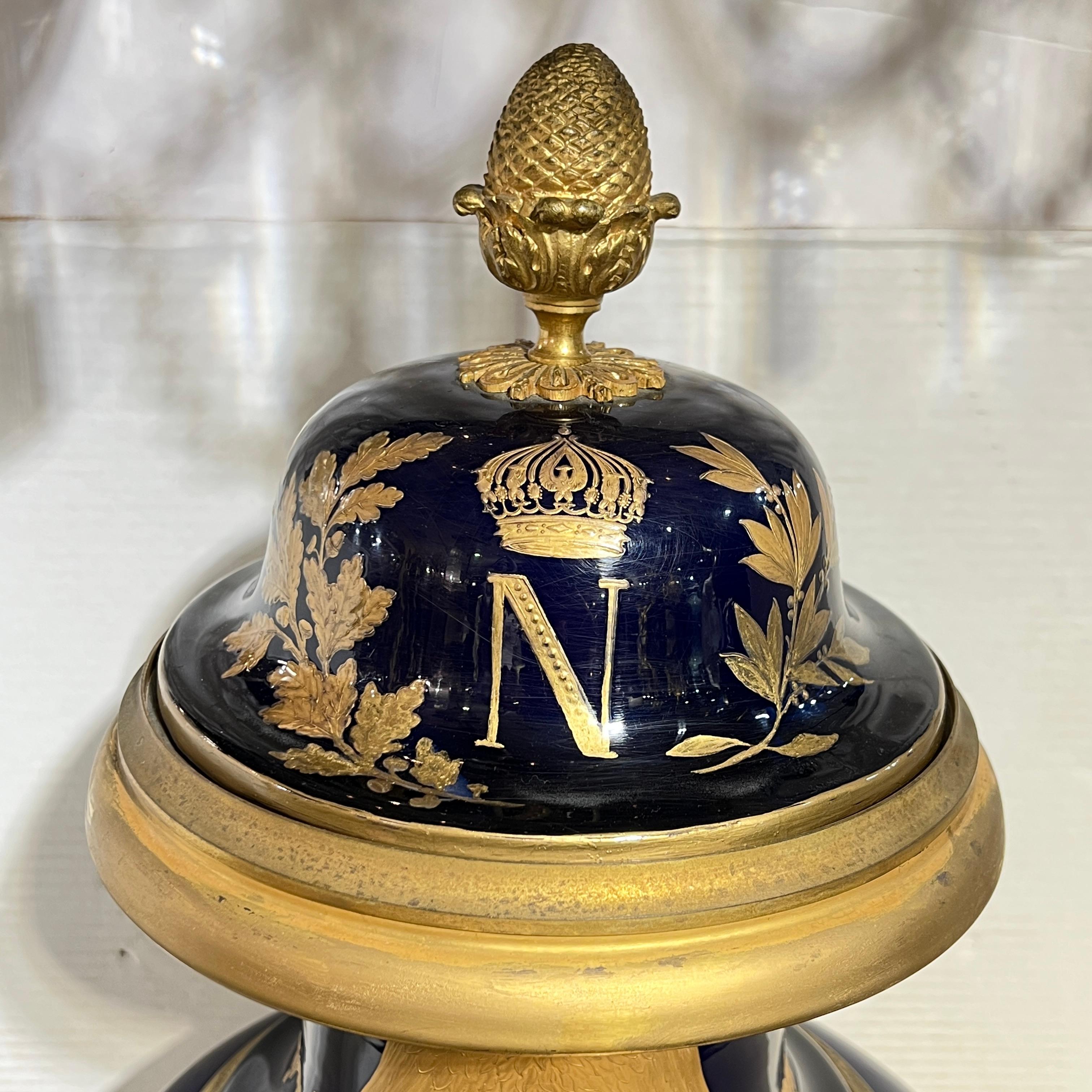 Large Antique Sevres Style Napoleonic Vase  For Sale 8