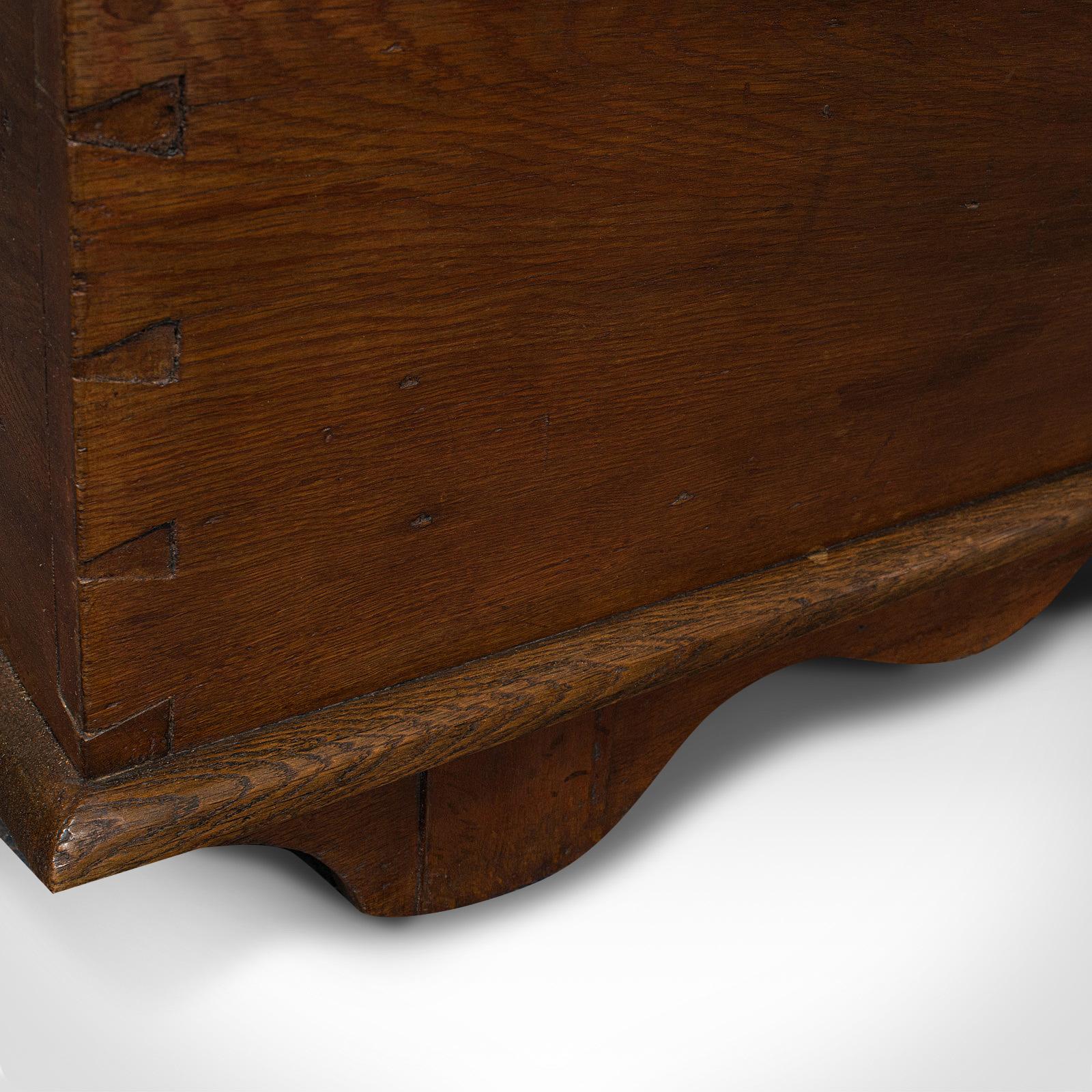 Large Antique Shipping Chest, English, Oak, Carriage Trunk, Georgian, circa 1800 For Sale 7