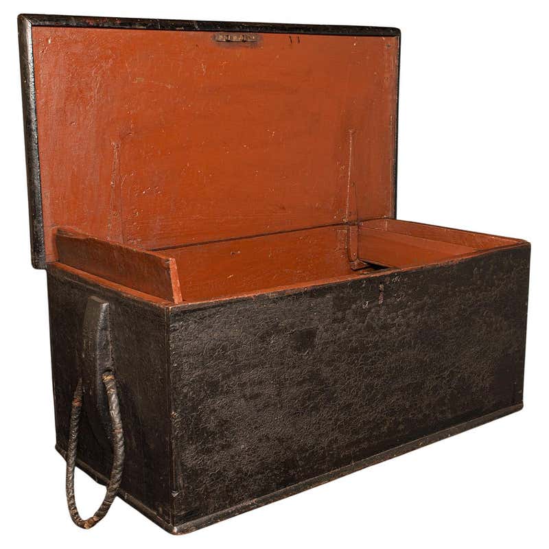 Antique Craftsman's Trunk, English, Carpentry, Maritime, Tool Chest ...