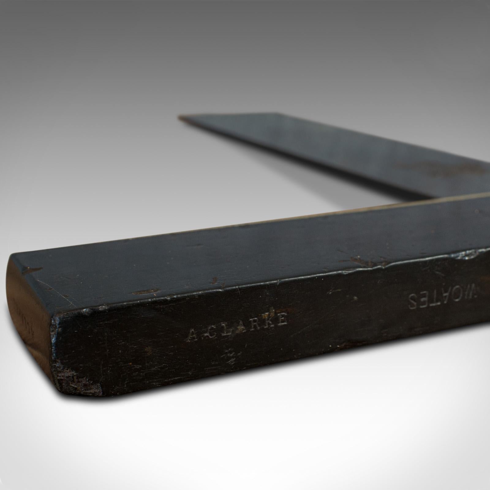 Large Antique Shipwright's Set Square, English, Rosewood, Tool, Victorian, 1880 For Sale 2