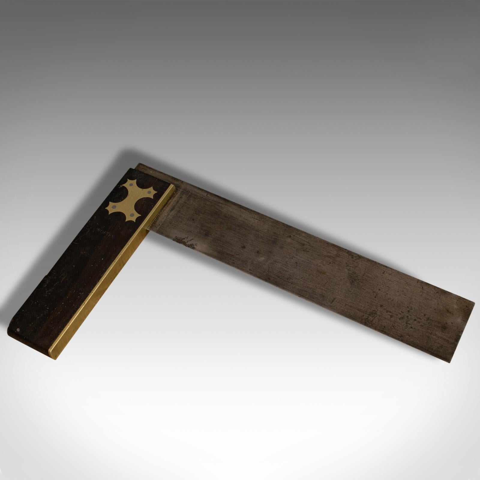 Inglese Grande set da carpentiere antico quadrato, inglese, palissandro, utensile, vittoriano, 1880 in vendita