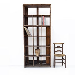 Large Antique Shop Fitting Wooden Pigeon Hole Shelving Unit, 19th Century