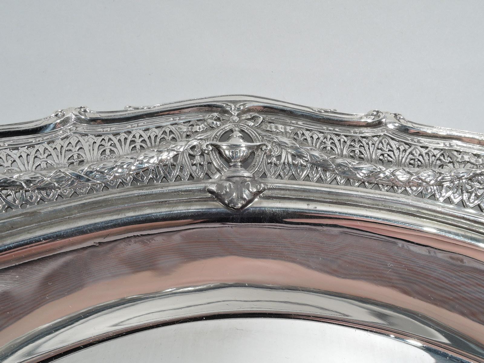 Regency Revival Large Antique Shreve Adam Sterling Silver Centerpiece Bowl