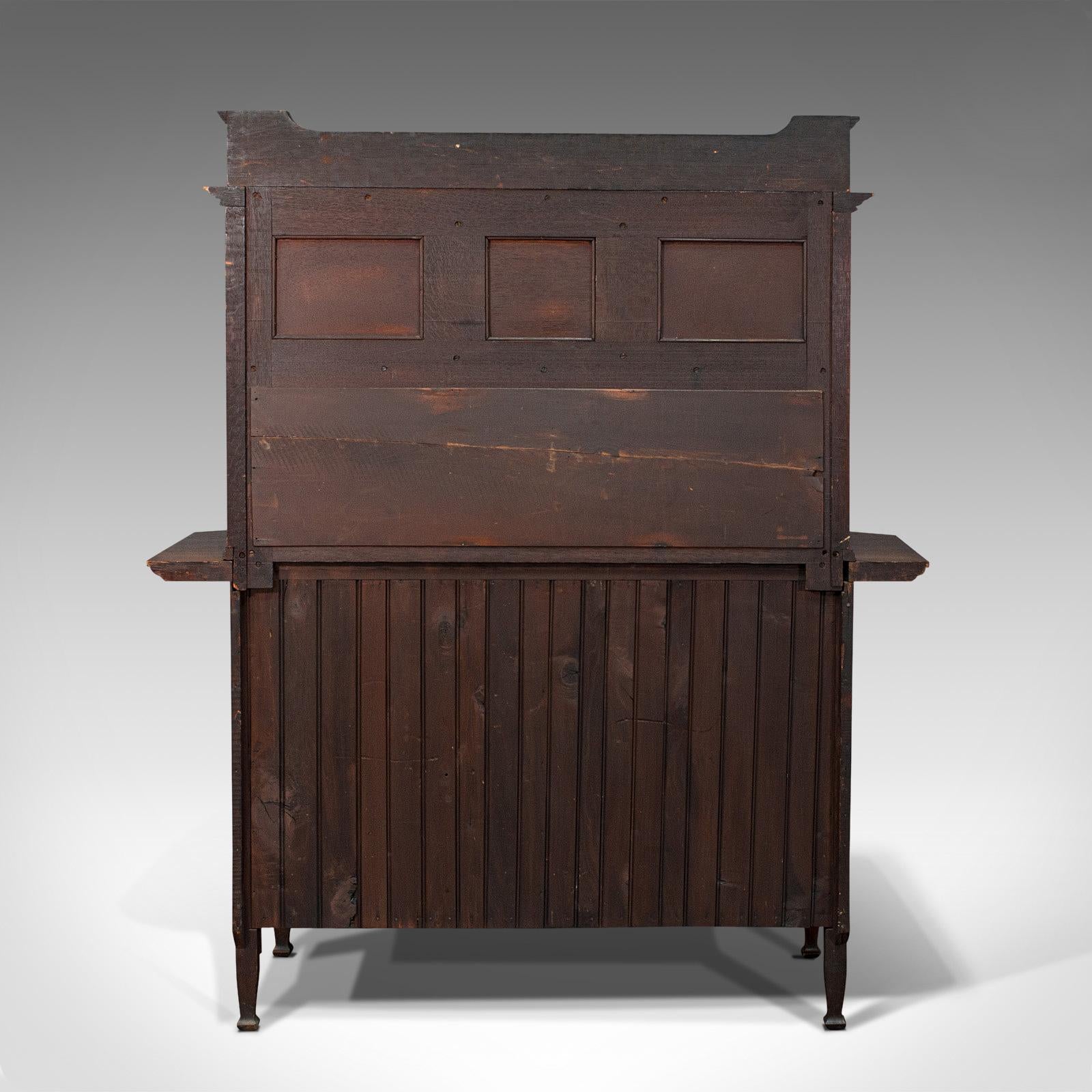 British Large Antique Sideboard, English, Oak, Dresser, Cabinet, Liberty & Co, Victorian For Sale