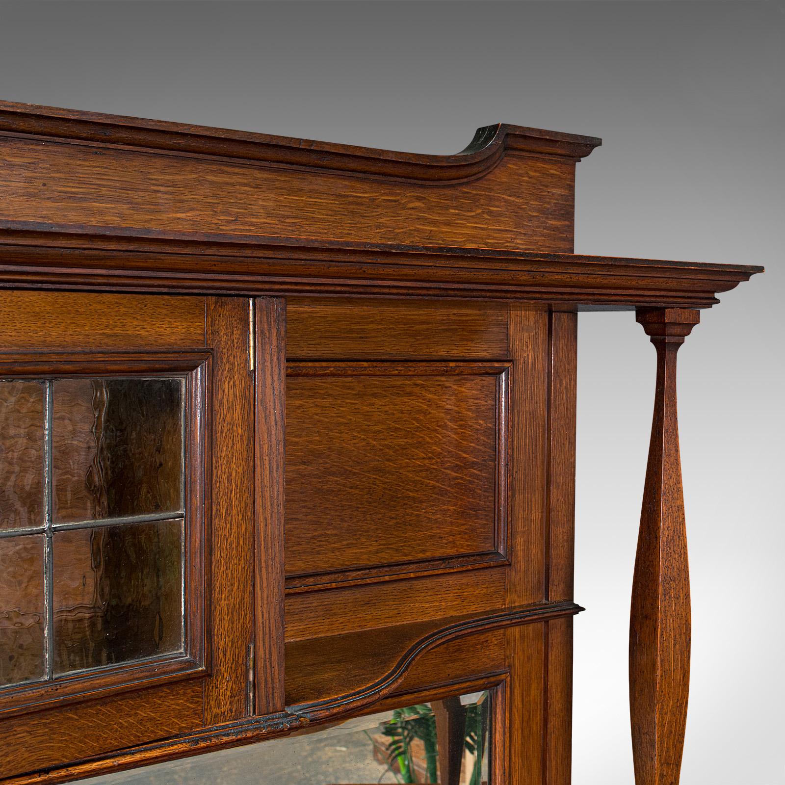 Large Antique Sideboard, English, Oak, Dresser, Cabinet, Liberty & Co, Victorian In Good Condition For Sale In Hele, Devon, GB