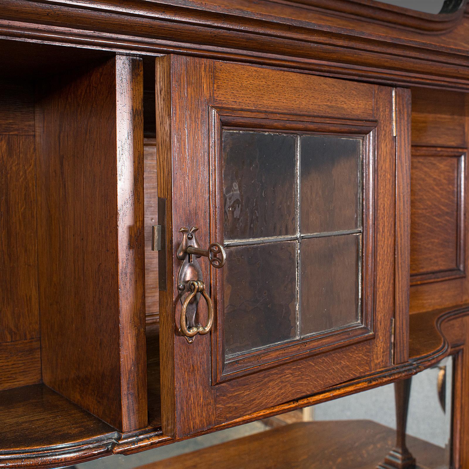 19th Century Large Antique Sideboard, English, Oak, Dresser, Cabinet, Liberty & Co, Victorian For Sale