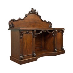 Large Antique Sideboard, English, Victorian, Mahogany, Dresser, circa 1850