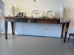 Large Antique Sidetable, French Side Table with Drawer. Rare Furniture Kitchen