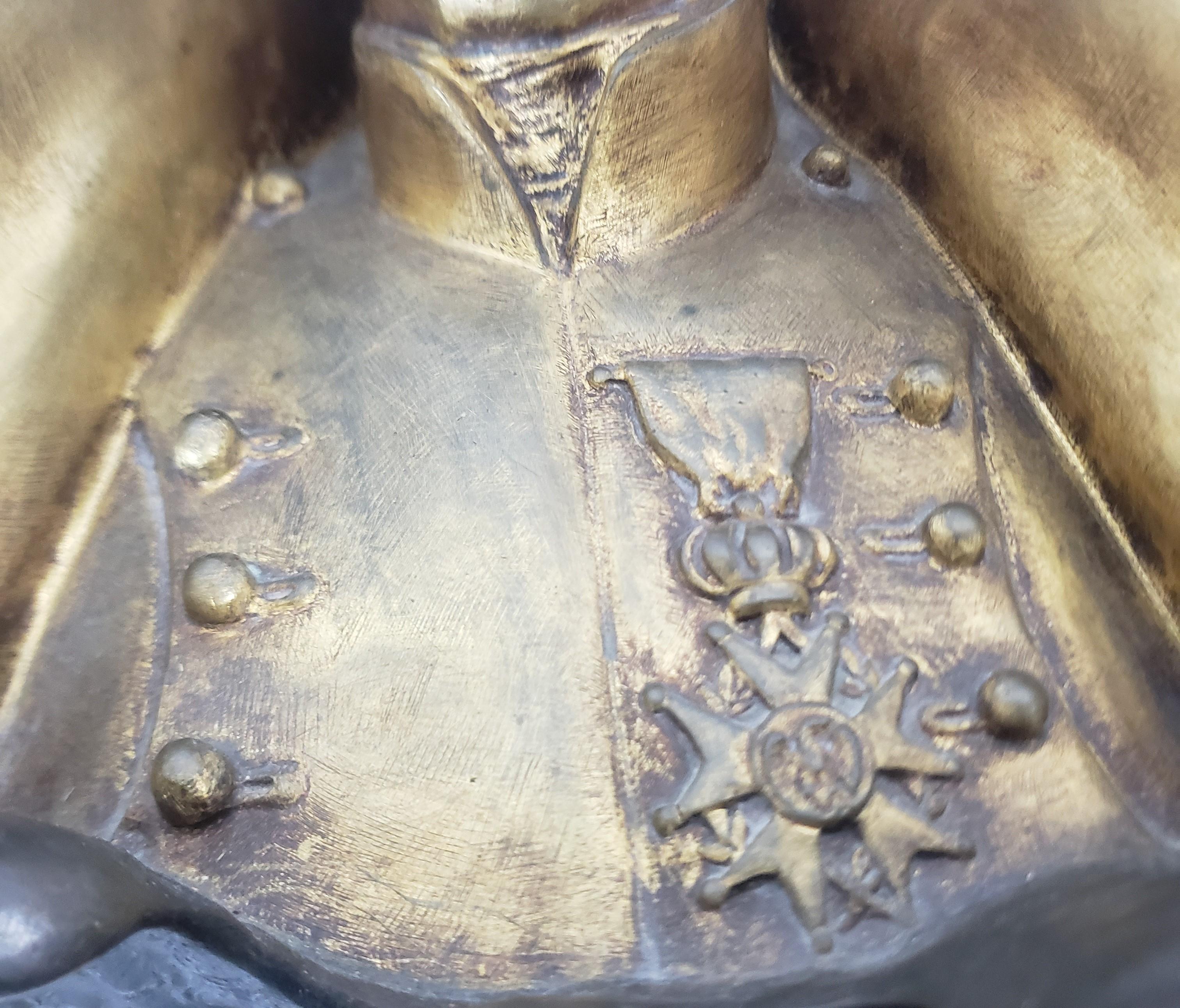 Large Antique Signed Francesco La Monaca Bronze Bust of Napoleon Bonaparte  2