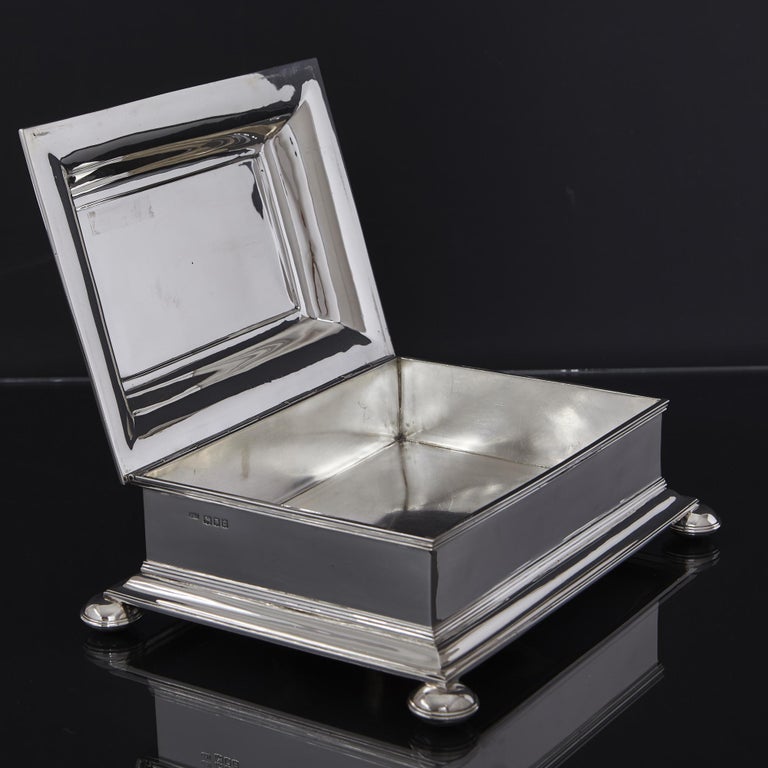 Large Antique Silver Box For Sale 5