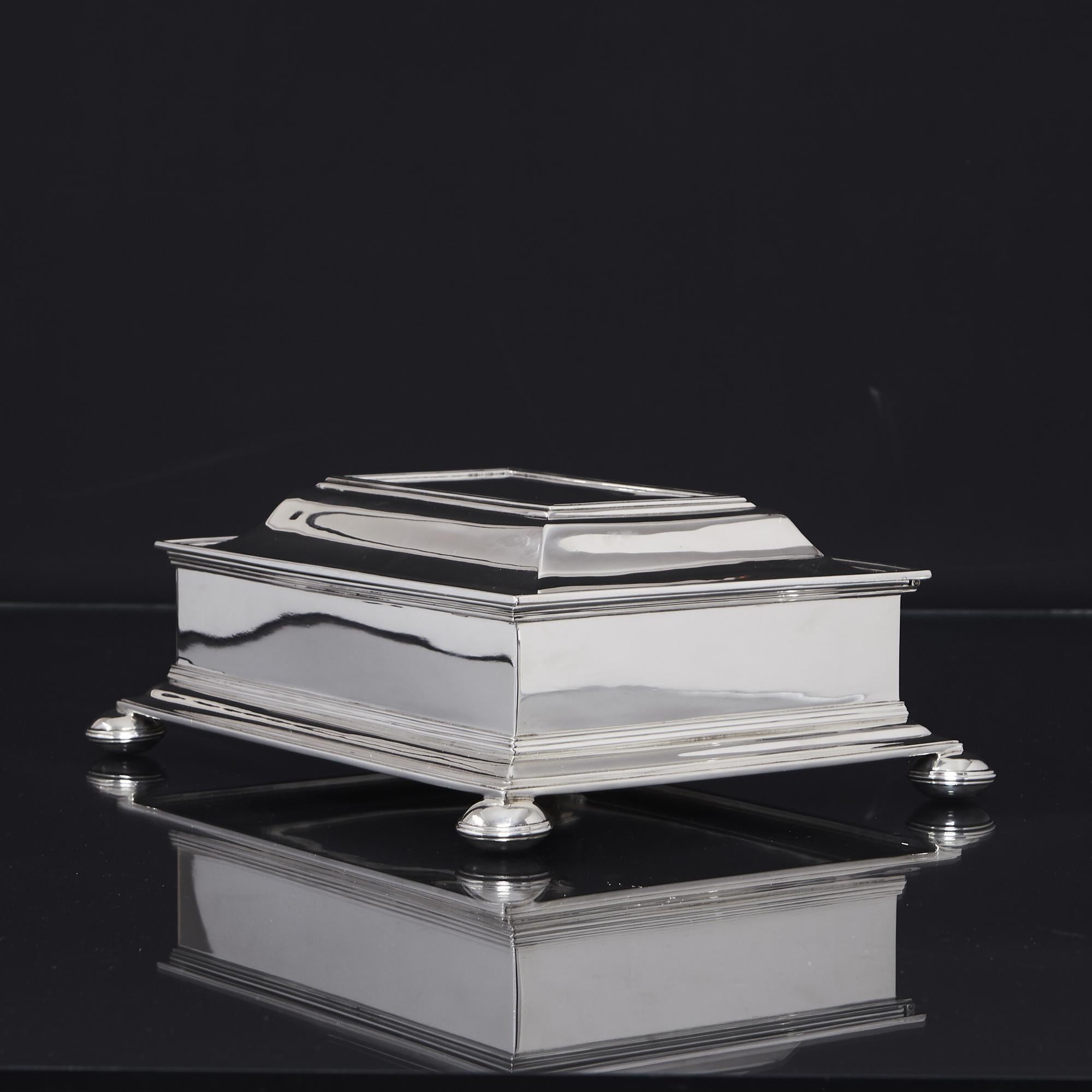 English Large Antique Silver Box