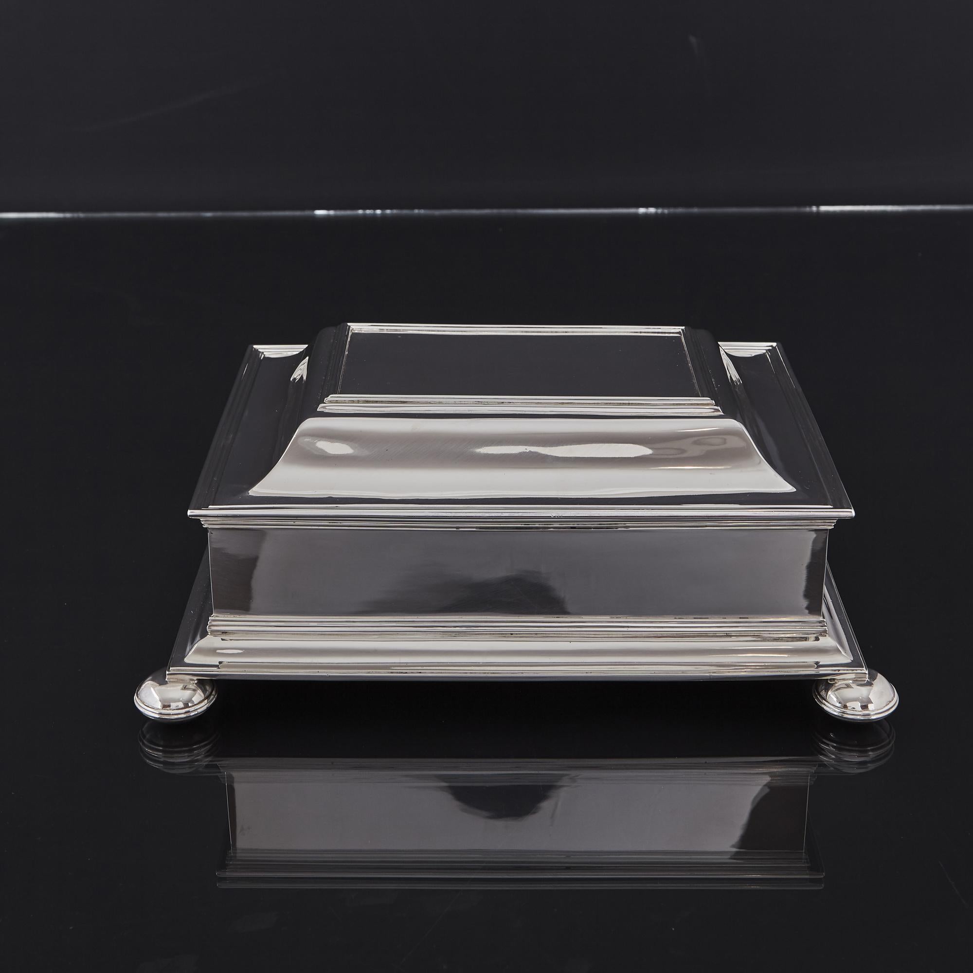 Early 20th Century Large Antique Silver Box
