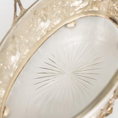 Large Antique Silver Cup Rose Silver & Crystal European Decorative Bowl Cup