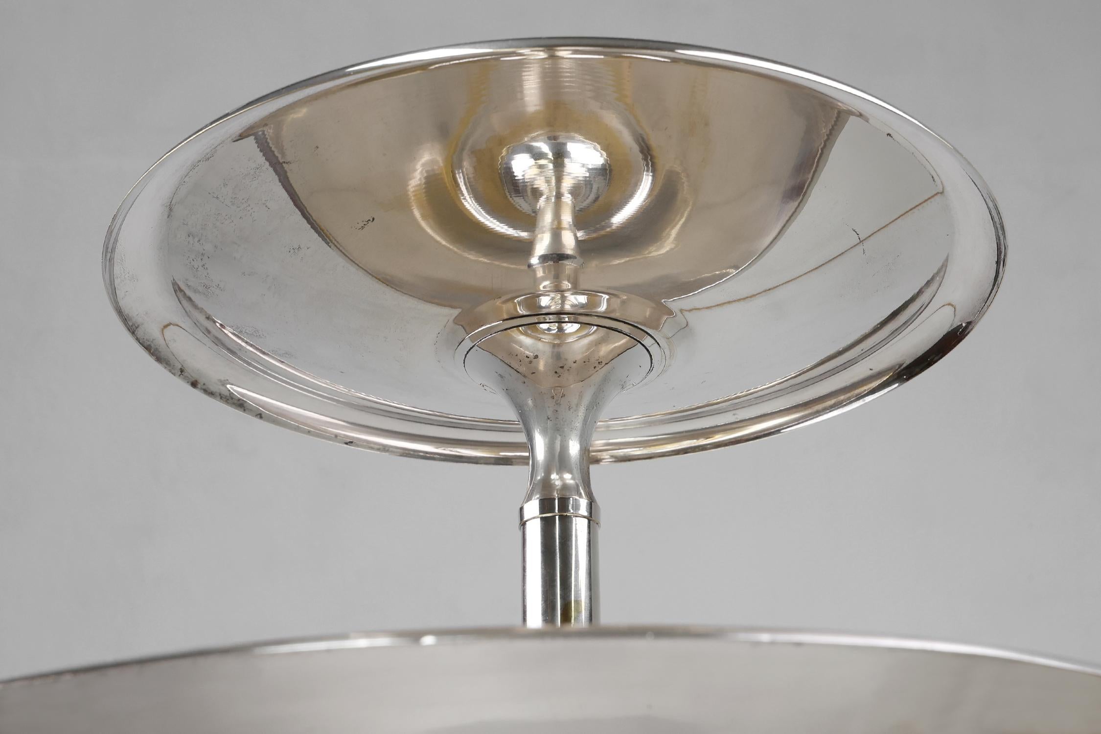 Gran cuenco / etagère antiguo plateado, Francia ca. 1900 Francés