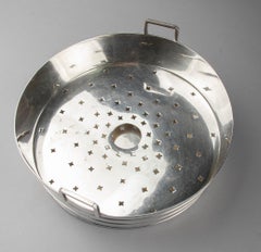 Large Antique Silver-Plated Oyster Dish