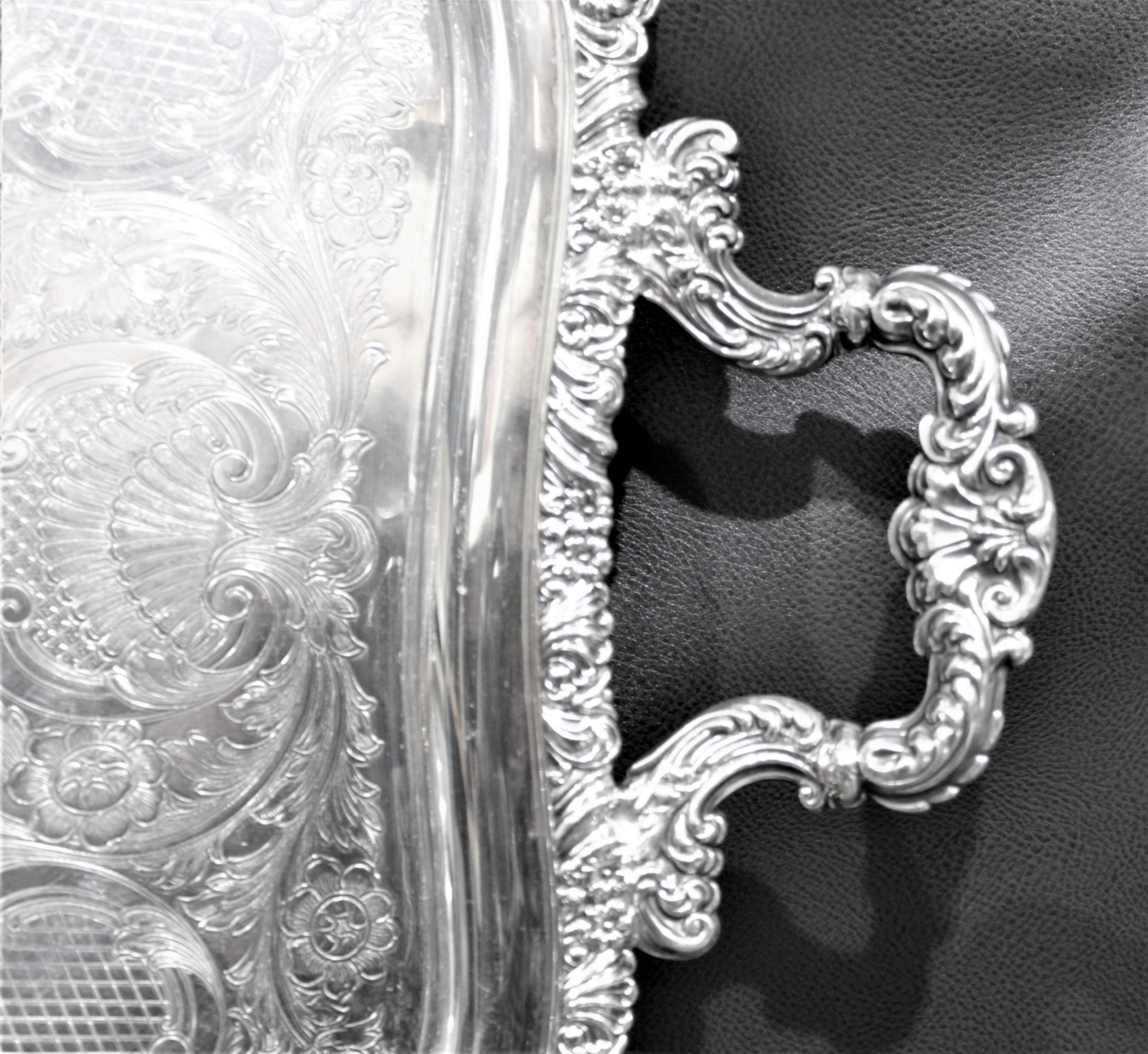Plateau De Service En Marbre Blanc 12x8" – Motif Floral – Pièce Unique