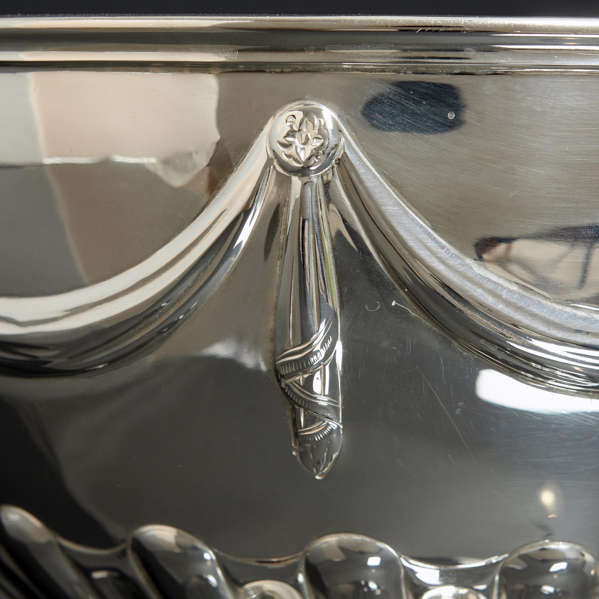 Early 20th Century Large antique silver rose bowl