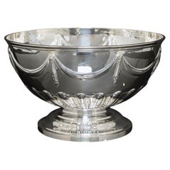 Large Antique silver rose bowl