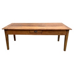 Large Used Solid Walnut Dining Table with Tapered Legs