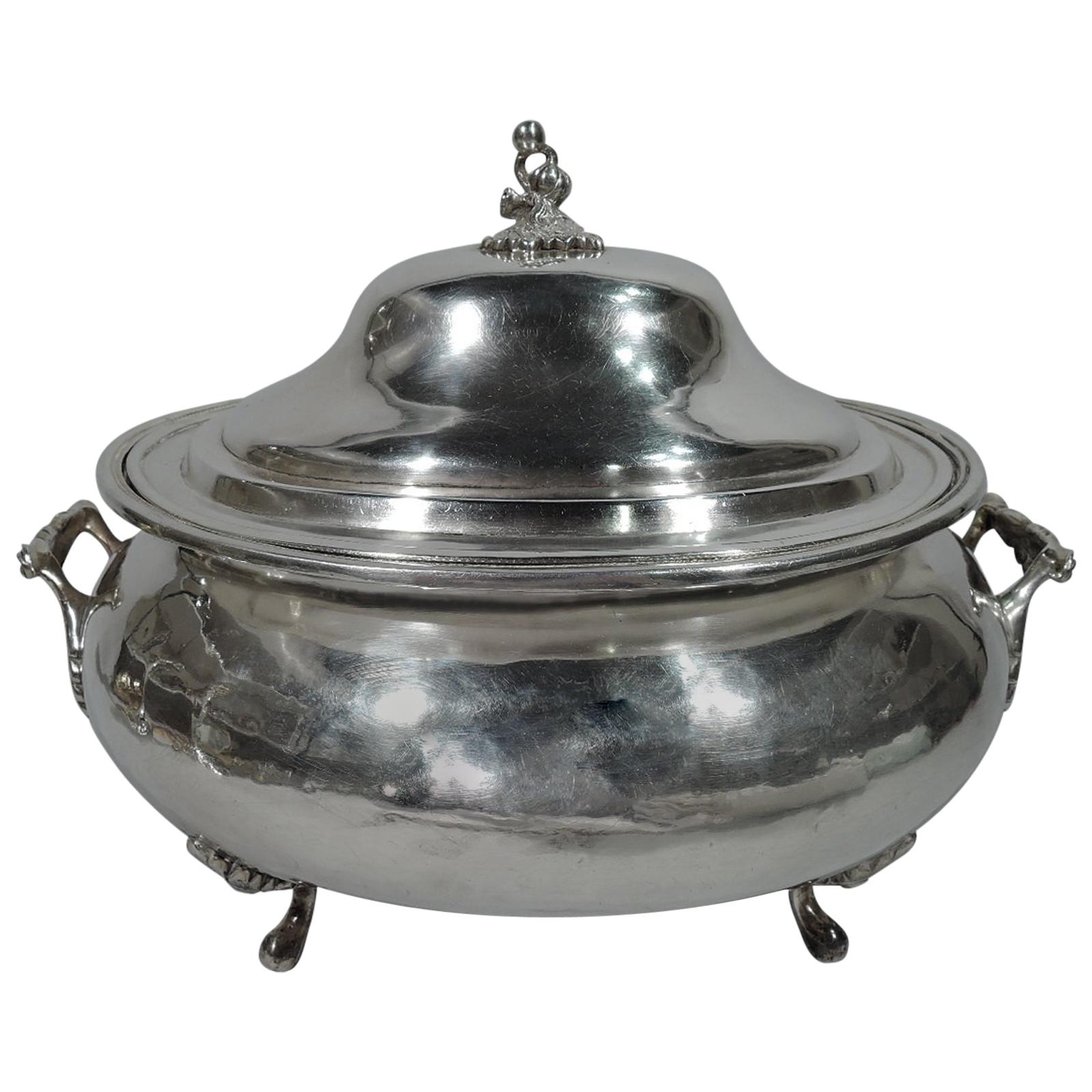 Large Antique South American Silver Covered Tureen