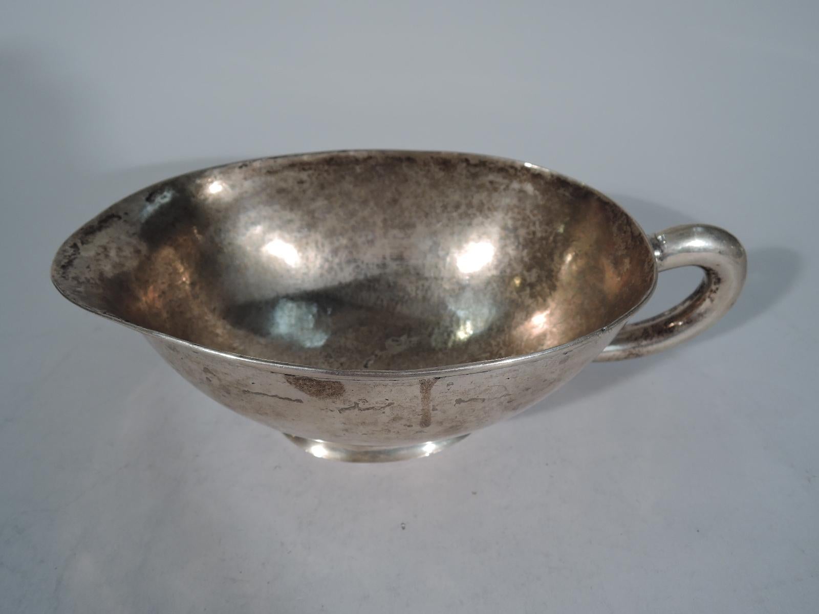 20th Century Large Antique South American Silver Gravy Boat