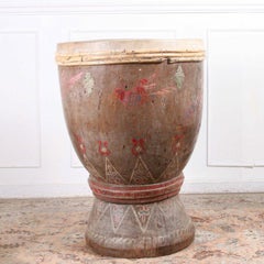 Large Antique South East Asian wooden ceremonial drum