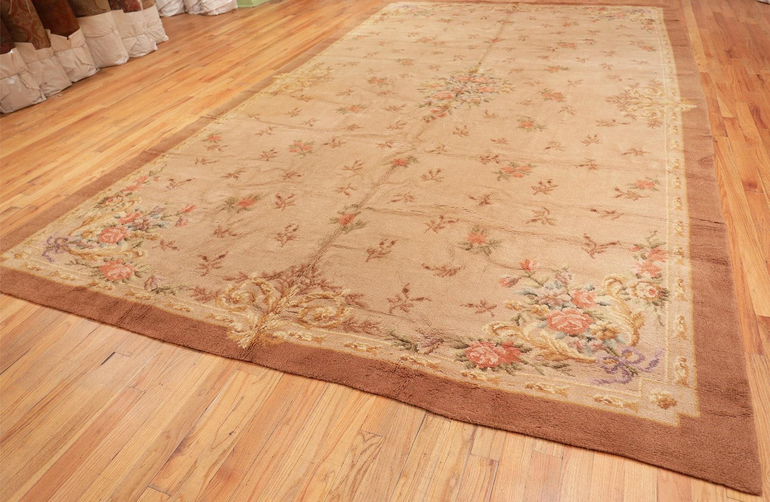 Hand-Knotted Large Antique Spanish Carpet. Size: 10 ft 7 in x 18 ft (3.23 m x 5.49 m)