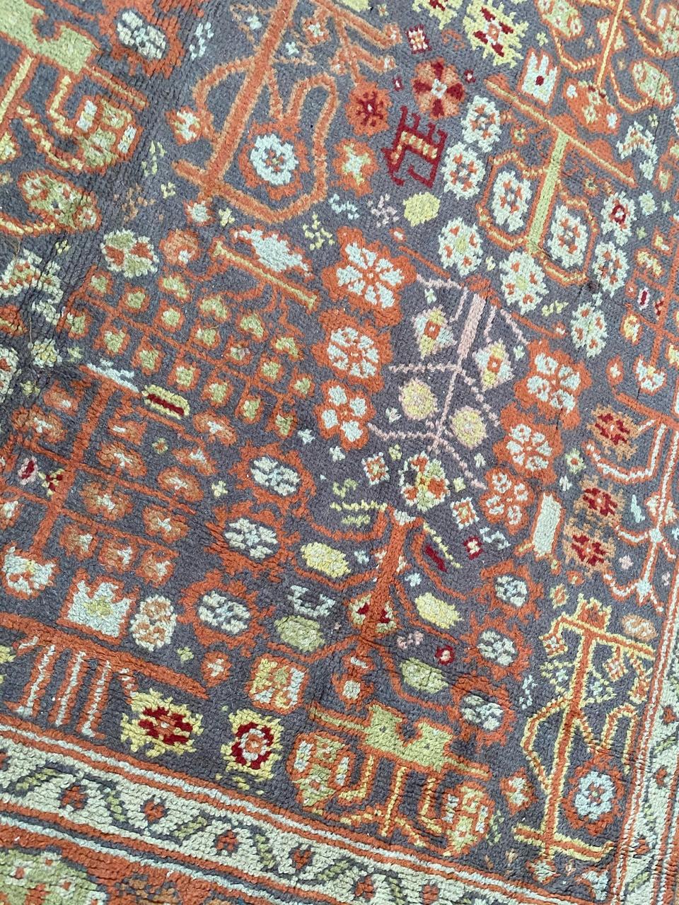 Large Antique Spanish Oushak Rug In Good Condition For Sale In Saint Ouen, FR
