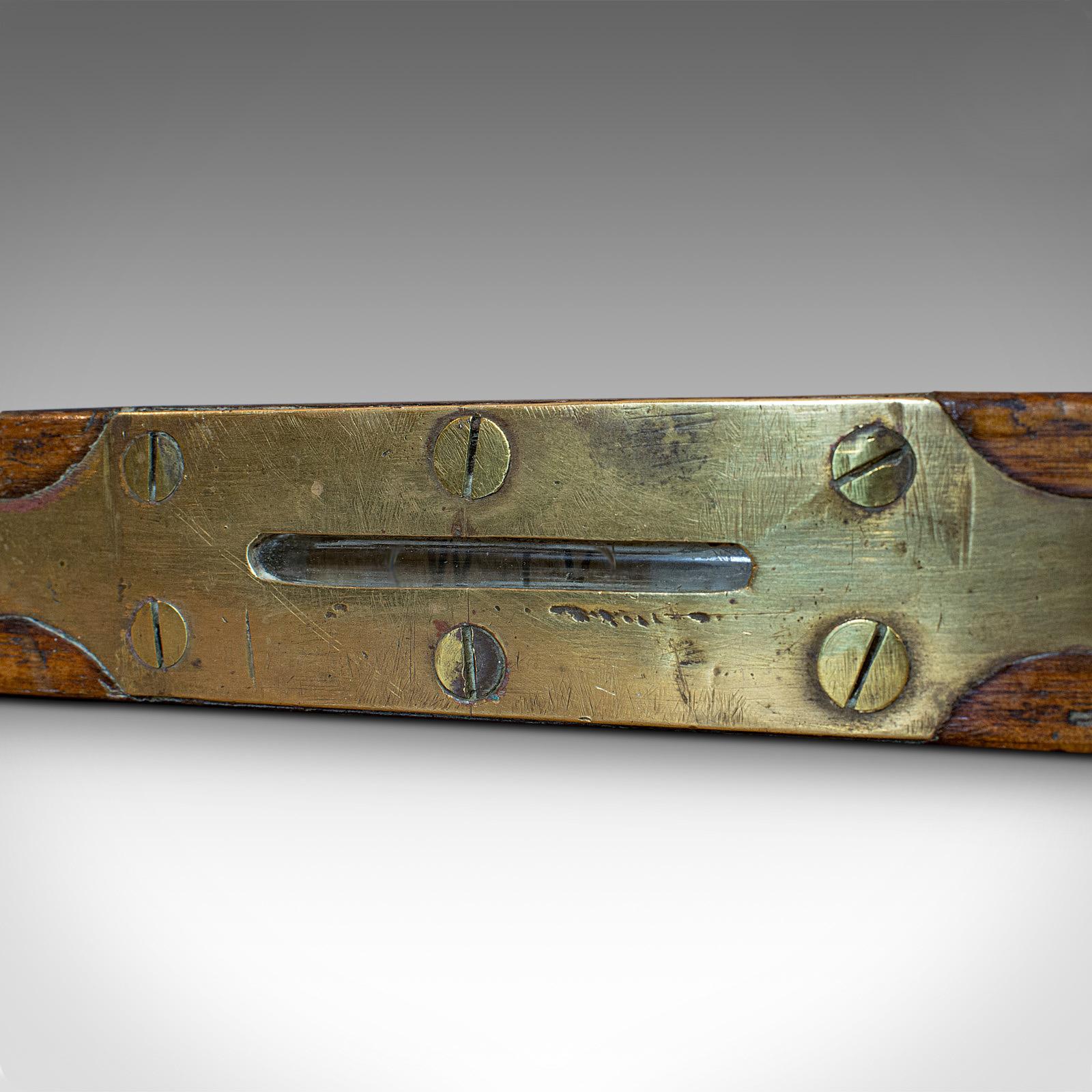 Large Antique Spirit Level, Mahogany, Brass, Craftsman, Instrument, William IV 4