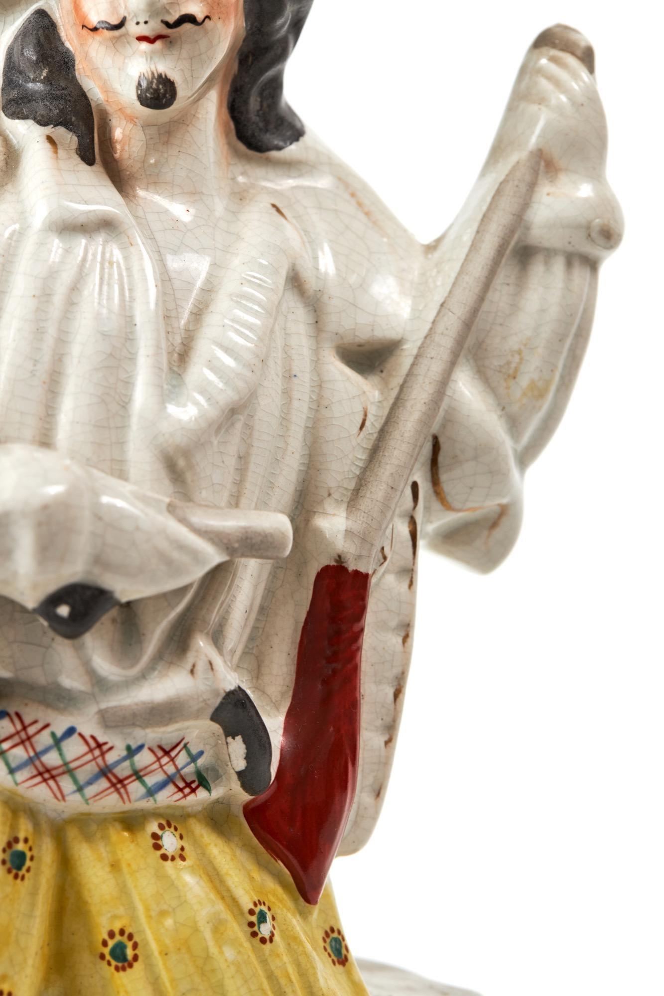 20th Century Large Antique Staffordshire Figure For Sale