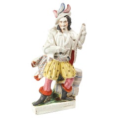 Gran figura antigua de Staffordshire