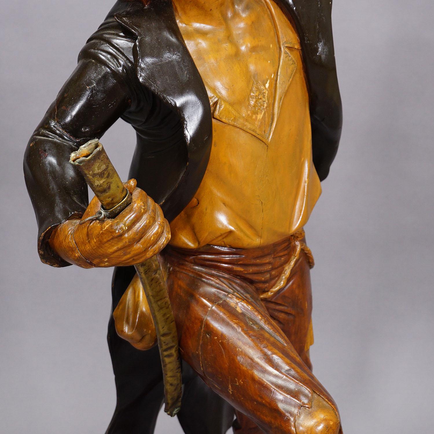 20th Century Large Antique Statue of a French Freedom Fighter ca. 1920s For Sale