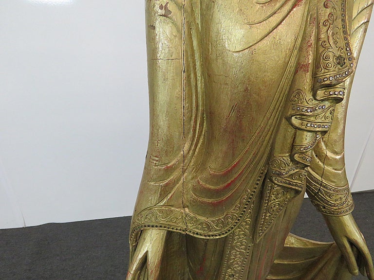 Large Antique Statue of a Tibetan Goddess For Sale at 1stDibs