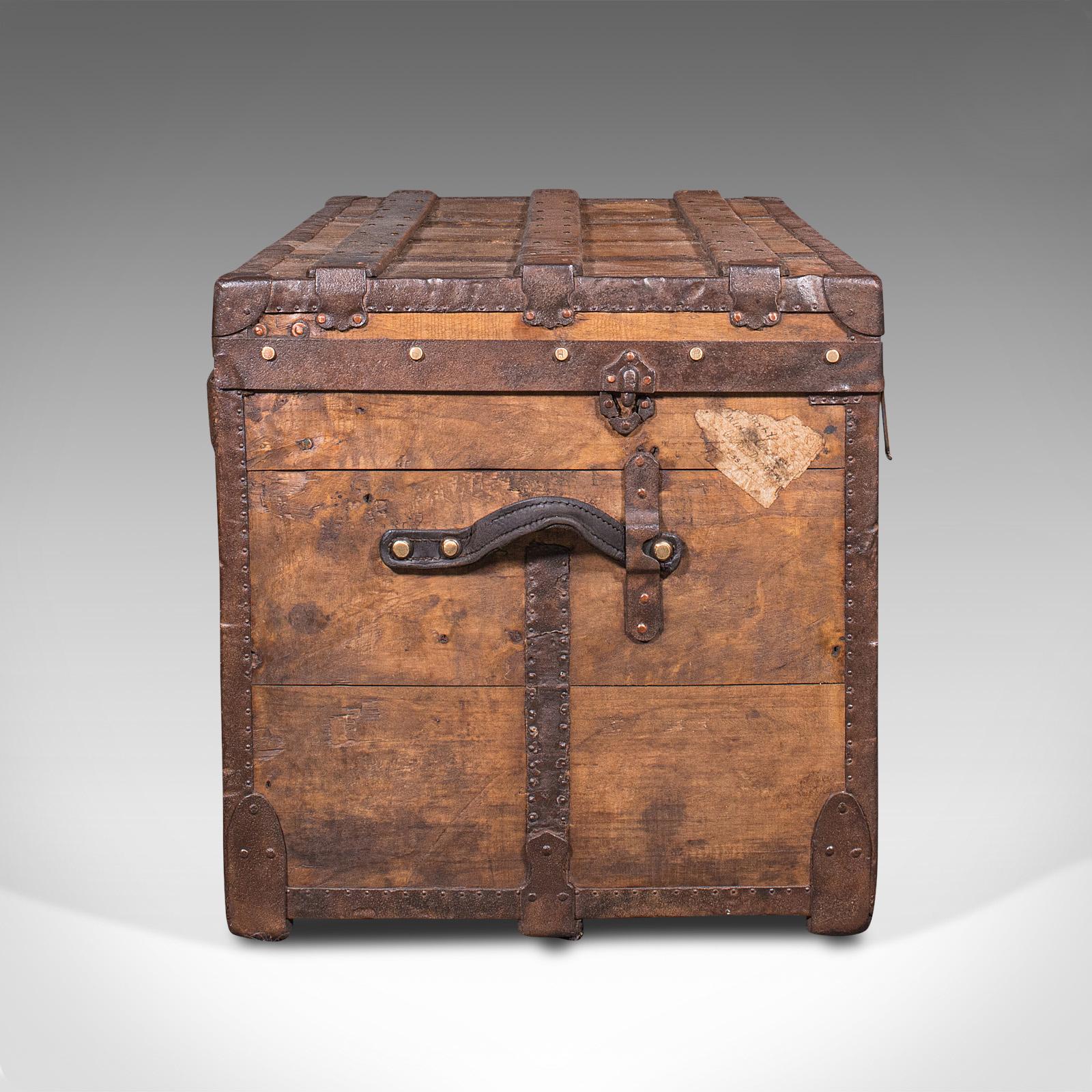 old wooden trunk