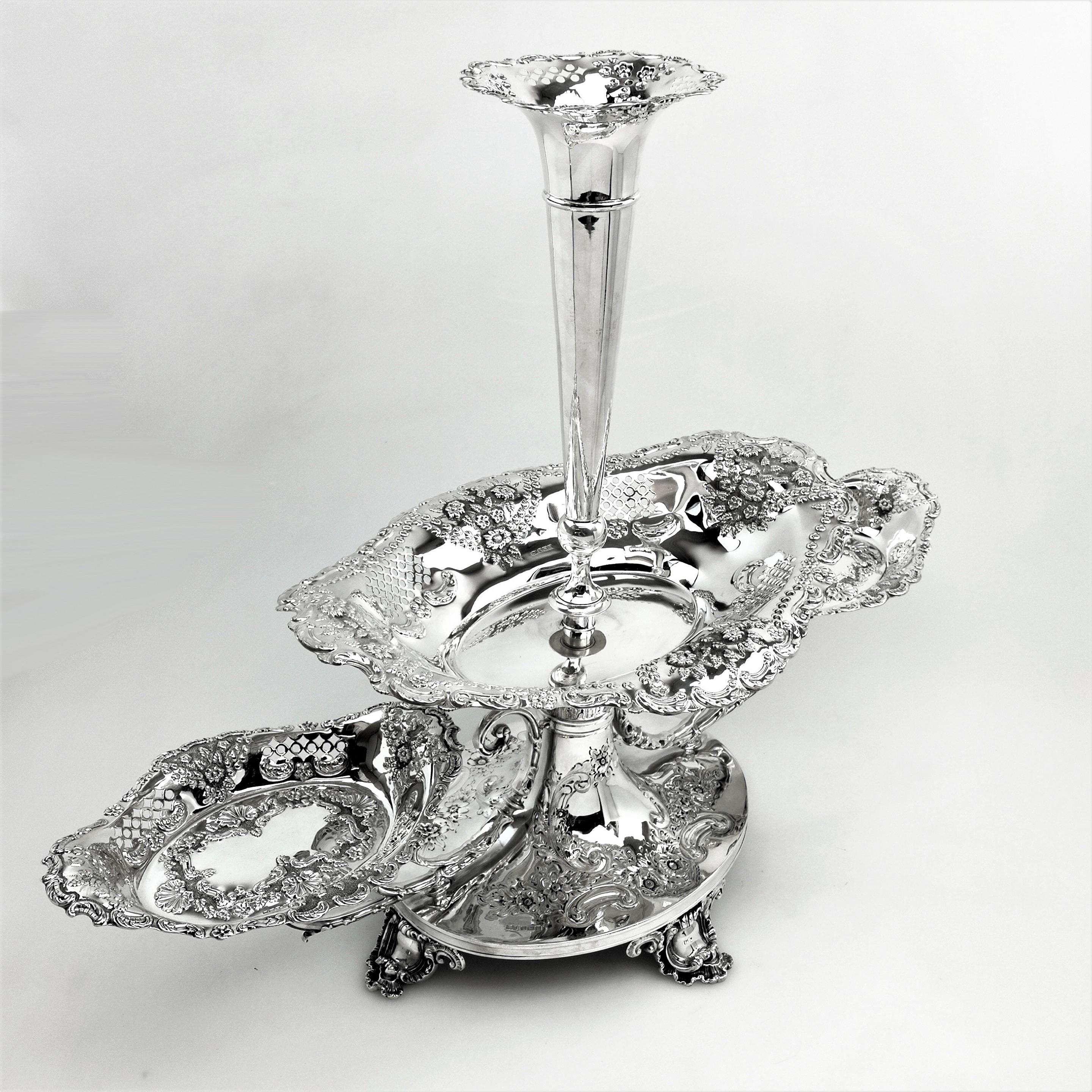 antique silver epergne for sale