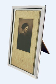Large Antique Sterling Silver Photograph Frame Birmingham 1917