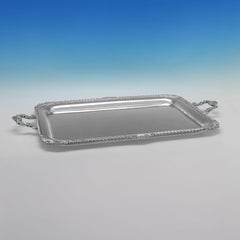 Large Antique Sterling Silver Tray by Harrison Brothers, Sheffield 1917