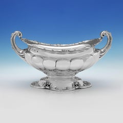 Large Antique Sterling Silver Wine Cistern by Elkington & Co., 1911