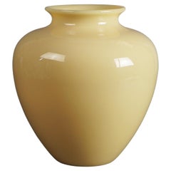 Large Antique Steuben Art Glass Bulbous Ivory Vase C1920