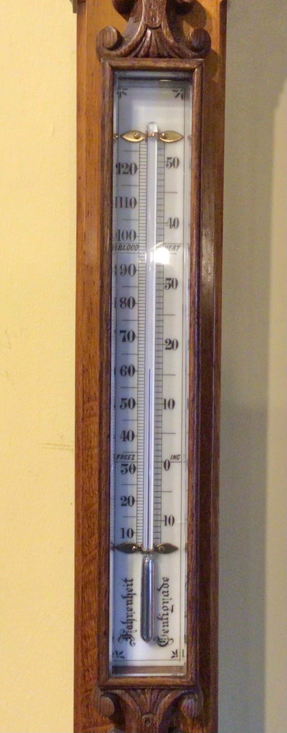 Large Antique Stick Barometer  For Sale 3