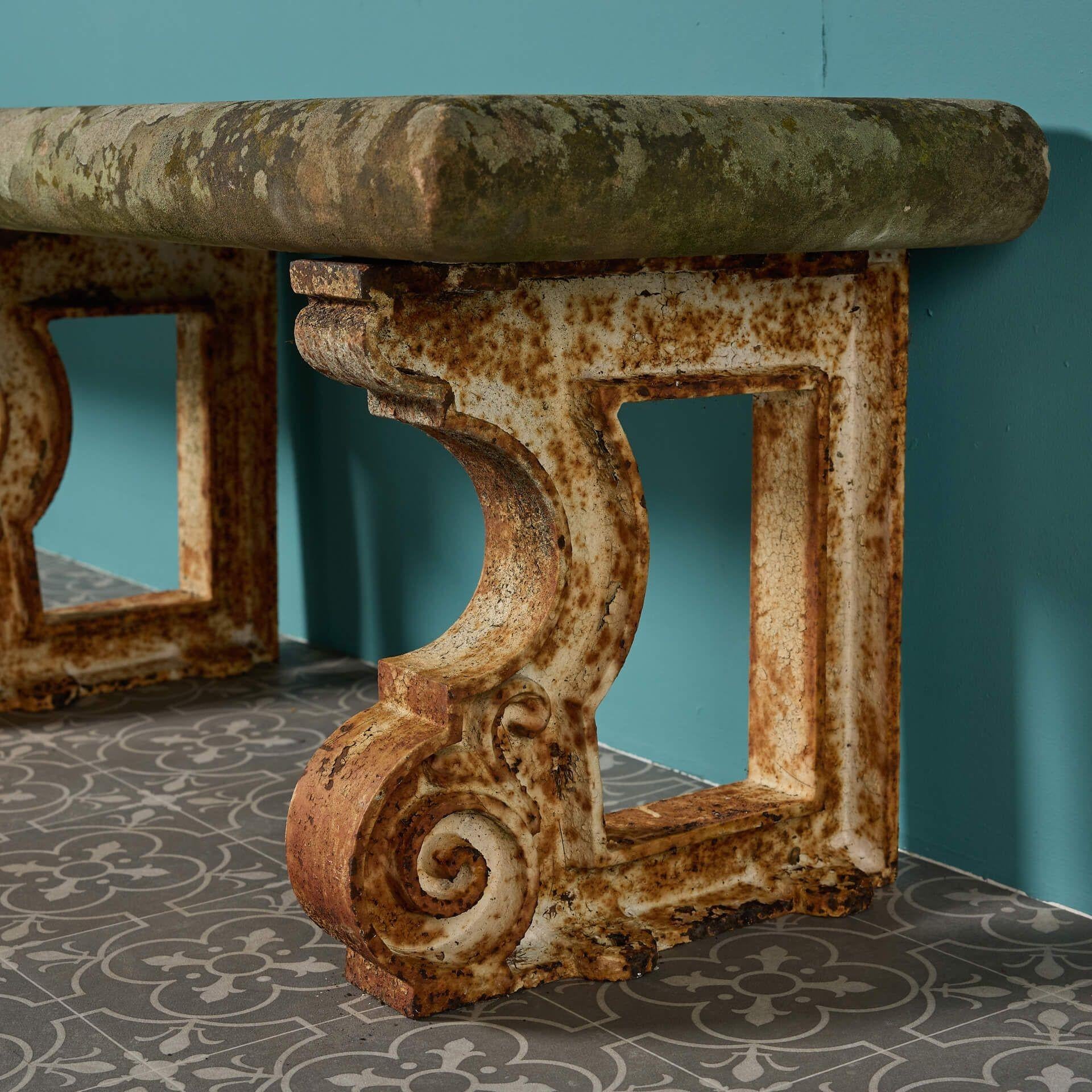 antique stone bench