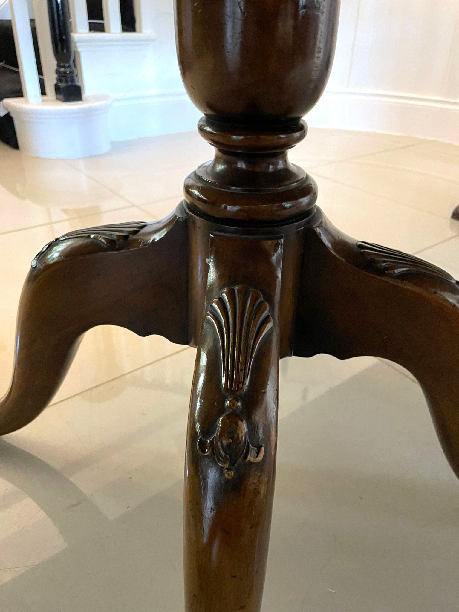 Large Antique Superb Figure Walnut Triple Pedestal Dining Table 8