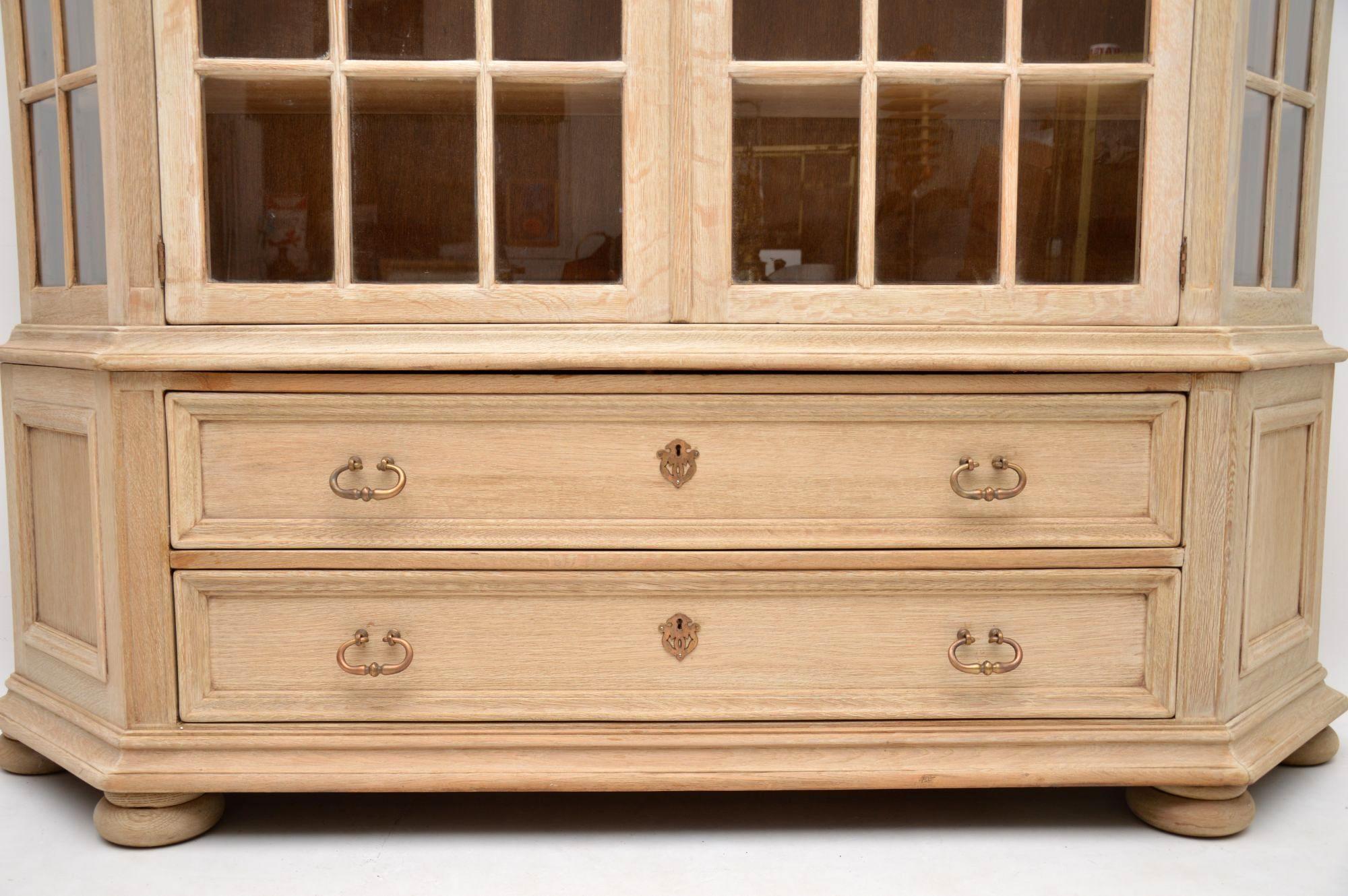 Large Antique Swedish Bleached Oak Dresser 7