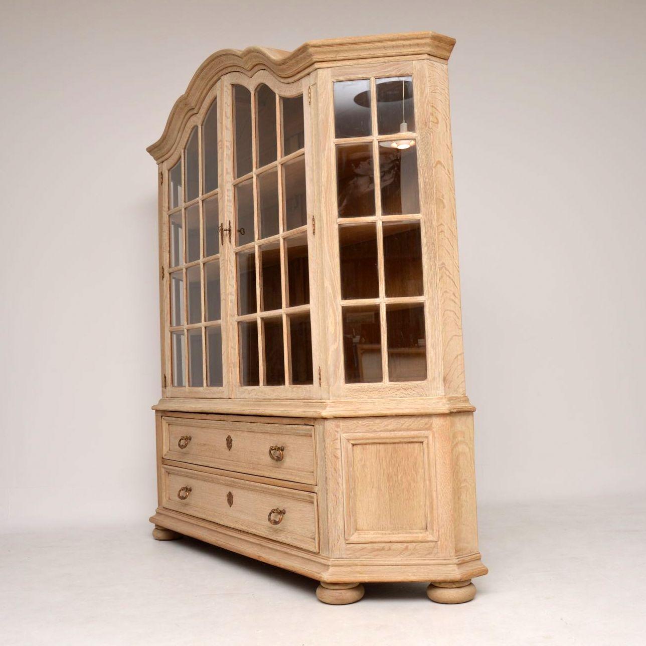 Late Victorian Large Antique Swedish Bleached Oak Dresser