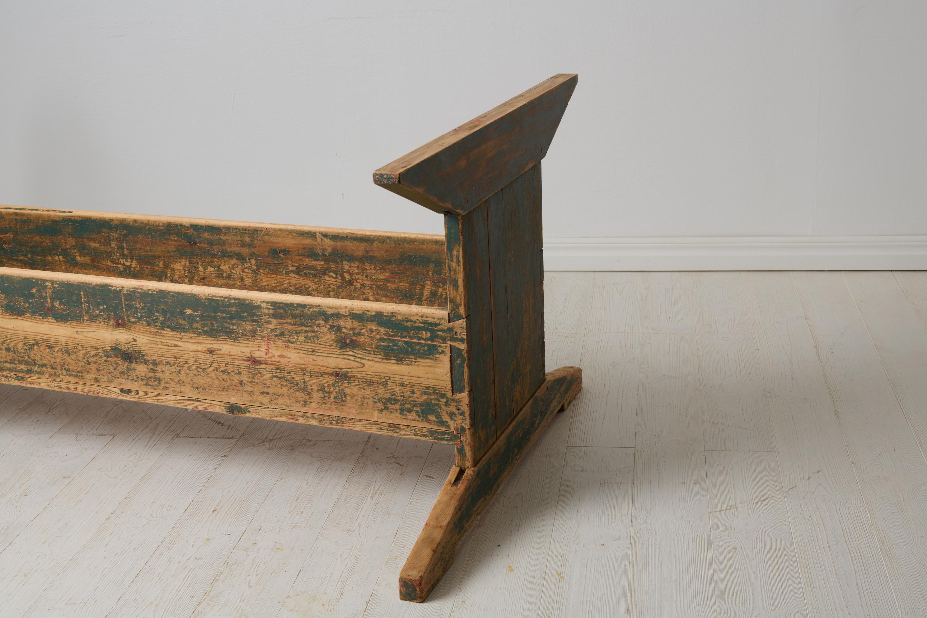 Grande table de salle à manger suédoise ancienne, authentique mobilier de maison de campagne en pin en vente 9