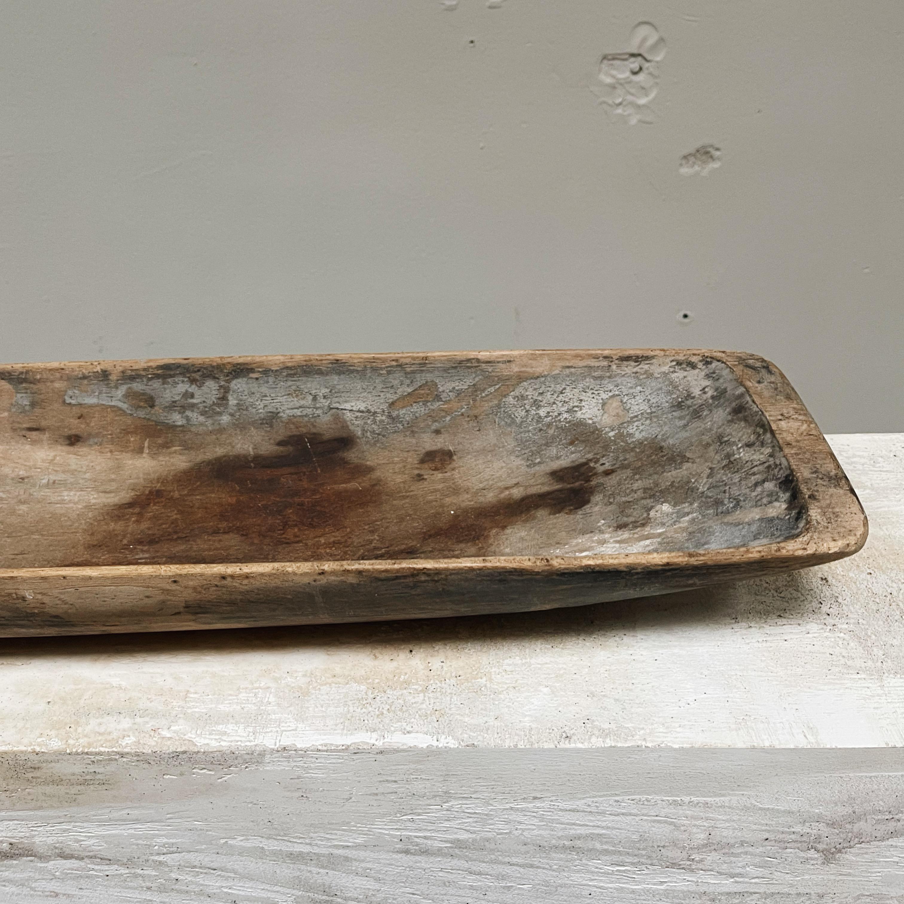 Gran Cuenco Sueco Antiguo de Arte Popular / Plato Decorativo Rústico del Siglo XIX en Bueno estado para la venta en Stockholm, SE