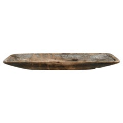 Large Antique Swedish Folk Art Trough Bowl / 19th Century Rustic Decorative Dish