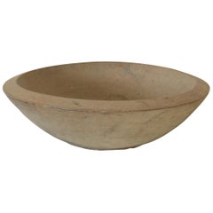 Large Antique Sycamore Dairy Bowl, English, 18th Century