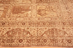 Antique Tabriz Garden Design Persian Rug. 12 ft x 17 ft 2 in